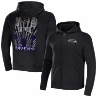 Baltimore Ravens Men's NFL x Darius Rucker Collection by Fanatics Black Rocker Full-Zip Hoodie