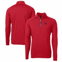 Baltimore Ravens Men's Cutter & Buck Red Big & Tall Adapt Eco Knit Stretch Recycled Quarter-Zip Pullover Top