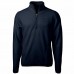Baltimore Ravens Men's Cutter & Buck Navy Big & Tall Cascade Eco Sherpa Fleece Quarter-Zip Pullover Jacket