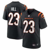 Cincinnati Bengals Daxton Hill Men's Nike Black 2022 NFL Draft First Round Pick Game Jersey