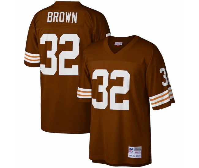 Cleveland Browns Jim Brown Men's Mitchell & Ness Brown Legacy Replica Jersey