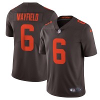 Cleveland Browns Baker Mayfield Men's Nike Brown Alternate Vapor Limited Jersey