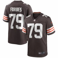 Cleveland Browns Drew Forbes Men's Nike Brown Game Jersey