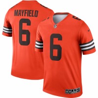 Cleveland Browns Baker Mayfield Men's Nike Orange Inverted Legend Jersey