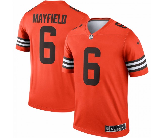 Cleveland Browns Baker Mayfield Men's Nike Orange Inverted Legend Jersey