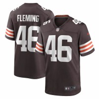 Cleveland Browns Don Fleming Men's Nike Brown Retired Player Jersey