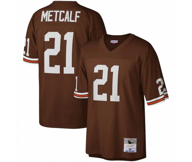 Cleveland Browns Eric Metcalf Men's Mitchell & Ness Brown 1989 Legacy Replica Jersey