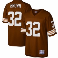 Cleveland Browns Jim Brown Men's Mitchell & Ness Brown Big & Tall 1963 Retired Player Replica Jersey