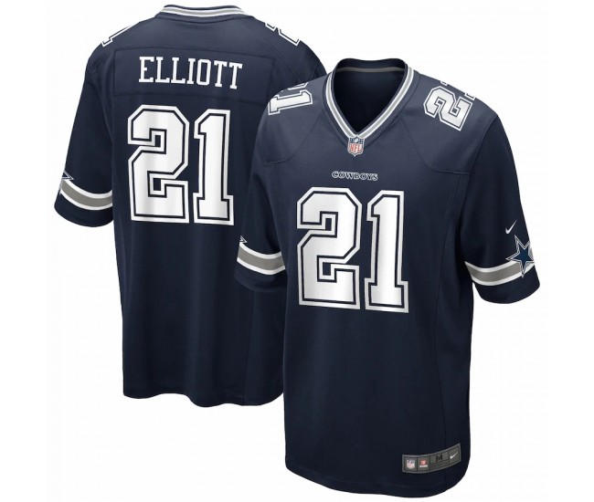 Dallas Cowboys Ezekiel Elliott Men's Nike Navy Game Player Jersey
