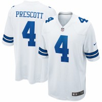 Dallas Cowboys Dak Prescott Men's Nike White Game Jersey