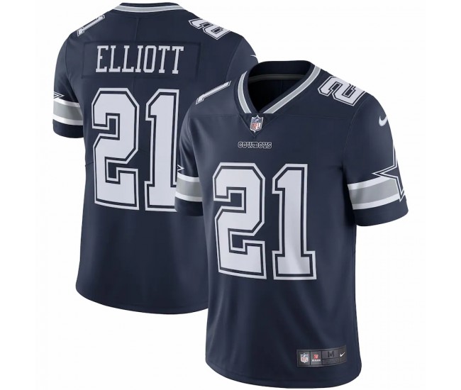 Dallas Cowboys Ezekiel Elliott Men's Nike Navy Vapor Limited Jersey