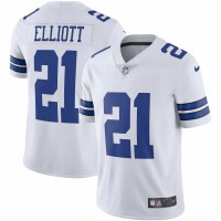 Dallas Cowboys Ezekiel Elliott Men's Nike White Vapor Limited Player Jersey