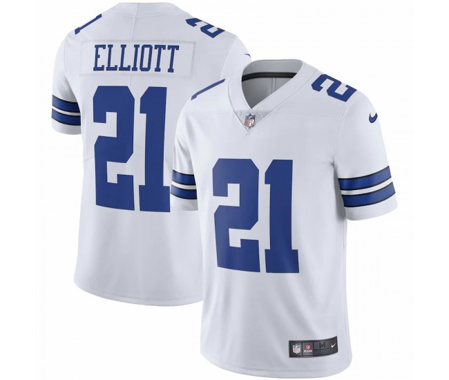 Dallas Cowboys Ezekiel Elliott Men's Nike White Vapor Limited Player Jersey