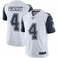 Dallas Cowboys Dak Prescott White Men's Nike Color Rush Vapor Limited Jersey