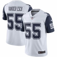 Dallas Cowboys Leighton Vander Esch White Men's Nike Color Rush Vapor Limited Jersey