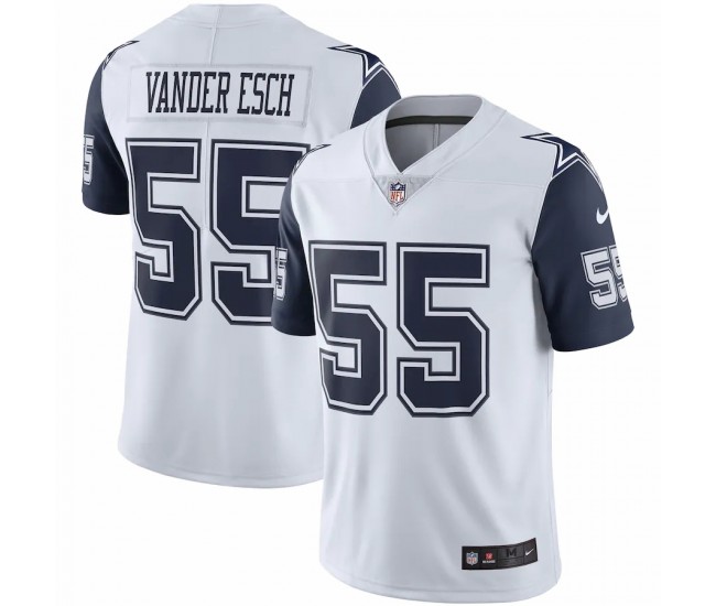 Dallas Cowboys Leighton Vander Esch White Men's Nike Color Rush Vapor Limited Jersey