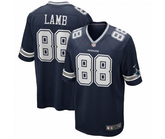 Dallas Cowboys CeeDee Lamb Men's Nike Navy Game Jersey
