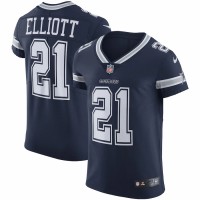 Dallas Cowboys Ezekiel Elliott Men's Nike Navy Vapor Elite Jersey