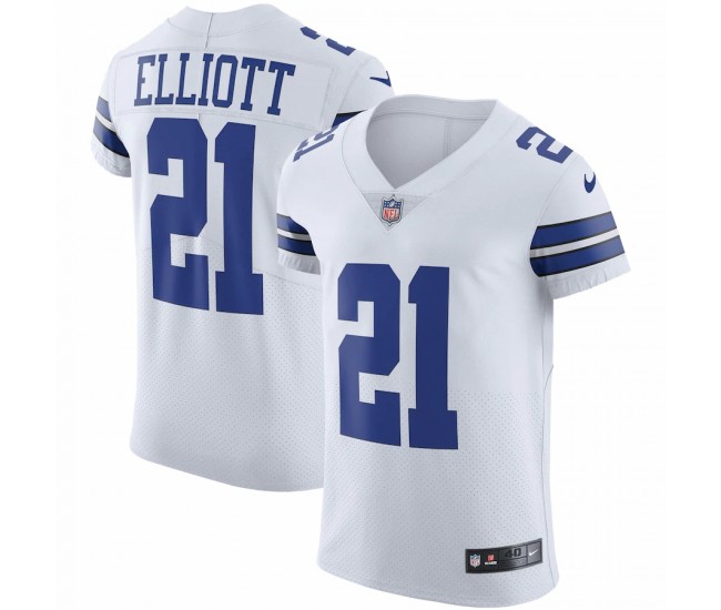 Dallas Cowboys Ezekiel Elliott Men's Nike White Vapor Elite Jersey