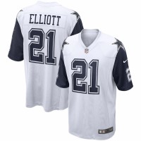 Dallas Cowboys Ezekiel Elliott Men's Nike White Alternate Game Jersey