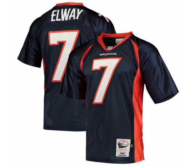 Denver Broncos John Elway Men's Mitchell & Ness Navy 1997 Authentic Throwback Retired Player Jersey