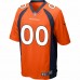 Denver Broncos Men's Nike Orange Custom Game Jersey