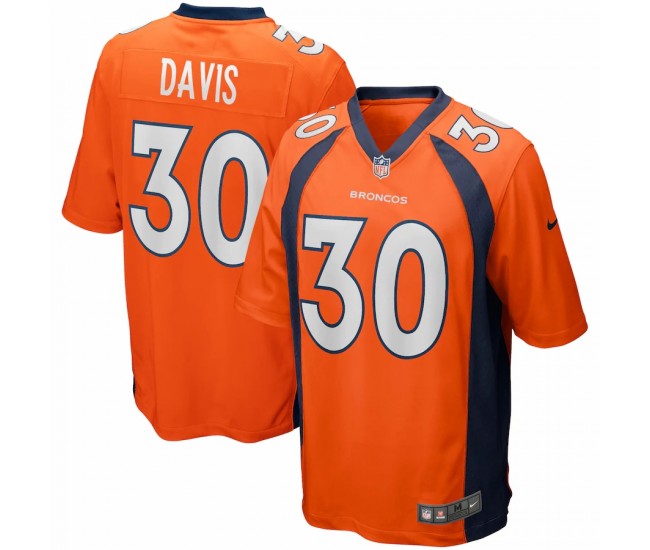 Denver Broncos Terrell Davis Men's Nike Orange Game Retired Player Jersey