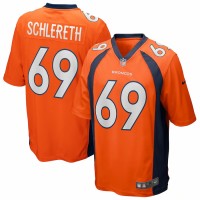 Denver Broncos Mark Schlereth Men's Nike Orange Game Retired Player Jersey