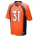 Denver Broncos Justin Simmons Men's Nike Orange Game Jersey
