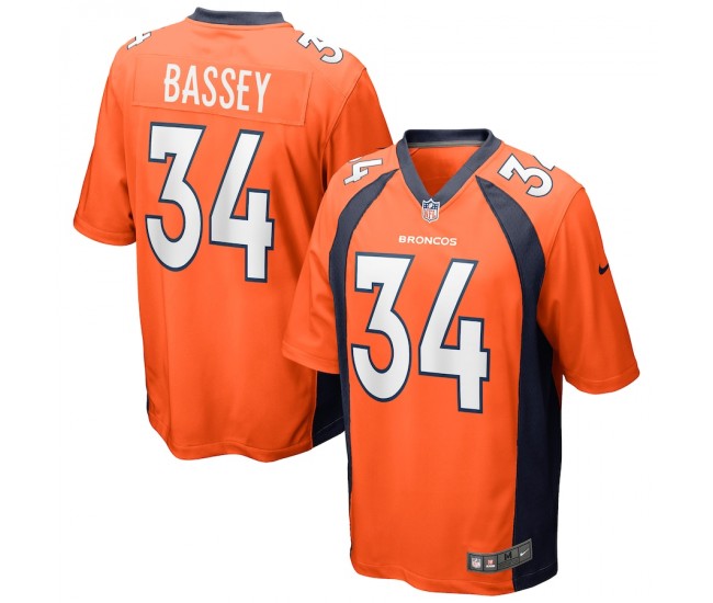 Denver Broncos Essang Bassey Men's Nike Orange Game Jersey