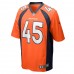 Denver Broncos Alexander Johnson Men's Nike Orange Game Jersey