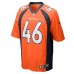 Denver Broncos Jacob Bobenmoyer Men's Nike Orange Game Jersey