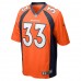 Denver Broncos Javonte Williams Men's Nike Orange Game Jersey