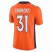 Denver Broncos Justin Simmons Men's Nike Orange Vapor Limited Jersey