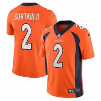 Denver Broncos Patrick Surtain II Men's Nike Orange Vapor Limited Jersey