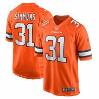 Denver Broncos Justin Simmons Men's Nike Orange Alternate Game Jersey