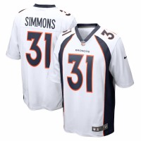 Denver Broncos Justin Simmons Men's Nike White Game Jersey