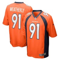 Denver Broncos Stephen Weatherly Men's Nike Orange Game Jersey