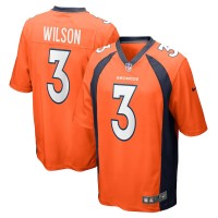 Denver Broncos Russell Wilson Men's Nike Orange Game Jersey