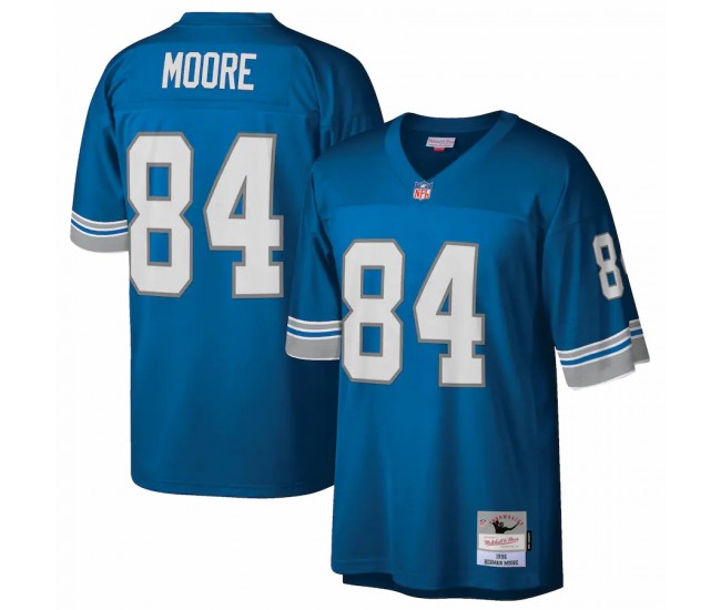 Detroit Lions Herman Moore Men's Mitchell & Ness Blue Retired Player Legacy Replica Jersey