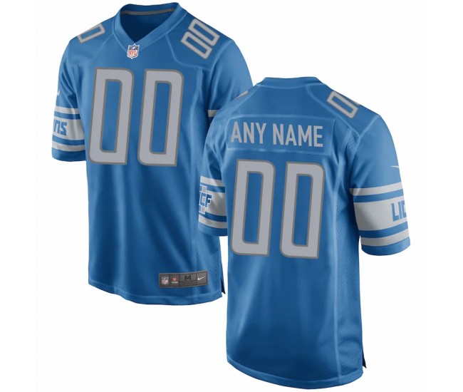 Detroit Lions Nike Men's Blue Custom Game Jersey