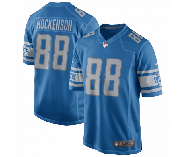 Detroit Lions T.J. Hockenson Men's Nike Blue Game Jersey