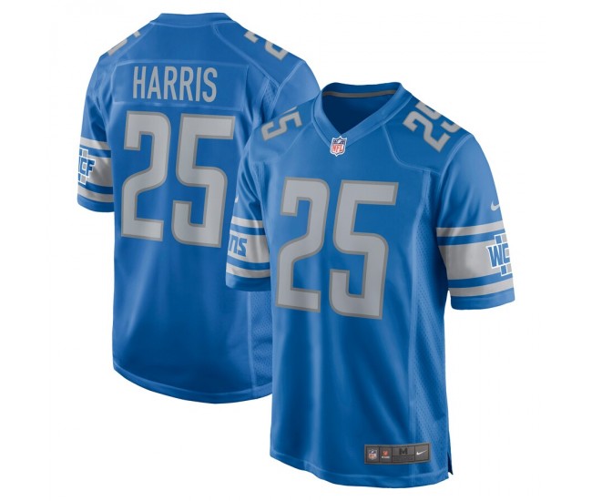Detroit Lions Will Harris Men's Nike Blue Game Jersey