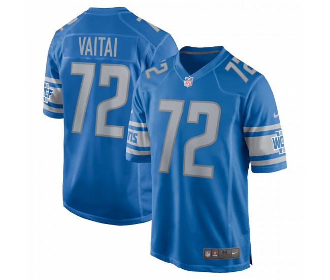 Detroit Lions Halapoulivaati Vaitai Men's Nike Blue Game Jersey
