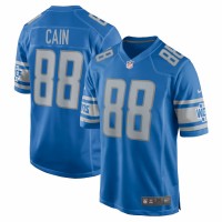 Detroit Lions Jim Cain Men's Nike Blue Retired Player Jersey