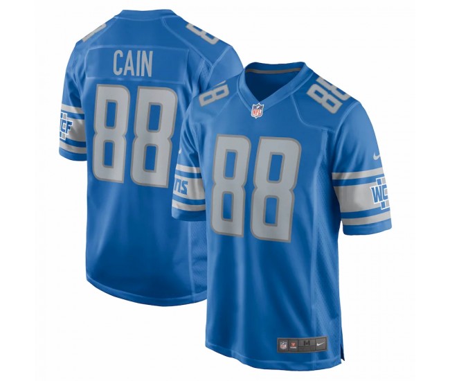 Detroit Lions Jim Cain Men's Nike Blue Retired Player Jersey