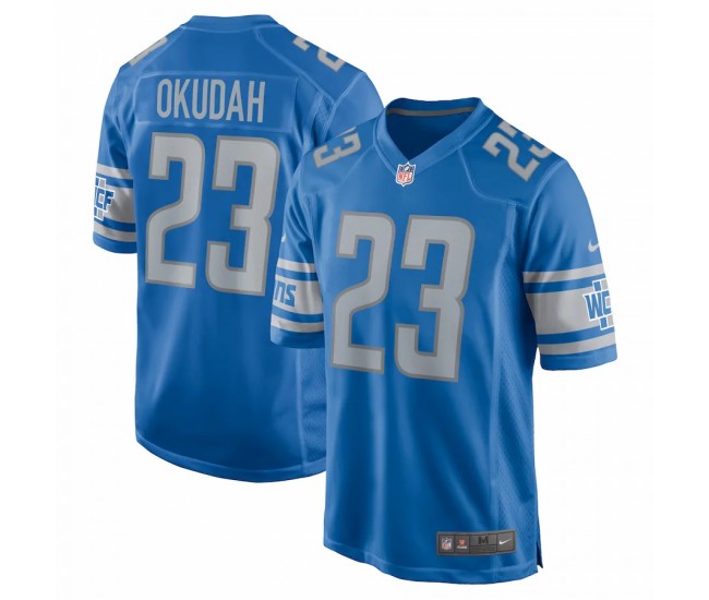 Detroit Lions Jeff Okudah Men's Nike Blue Player Game Jersey