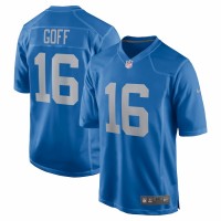 Detroit Lions Jared Goff Men's Nike Blue Game Player Jersey