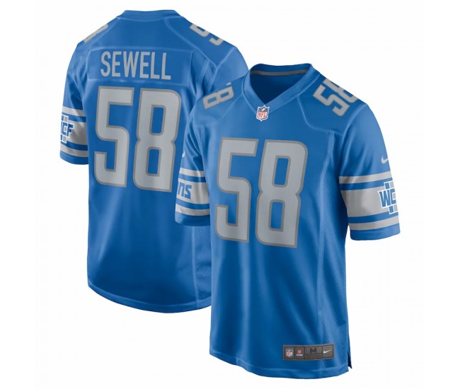 Detroit Lions Penei Sewell Men's Nike Blue Game Jersey