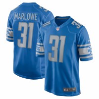 Detroit Lions Dean Marlowe Men's Nike Blue Game Jersey